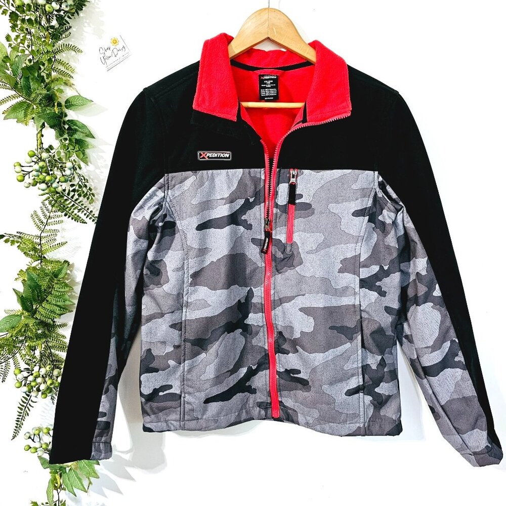 Boys Mountain Xpedition XXL/2XG (18) Camouflage Softshell Jacket《924》J‎